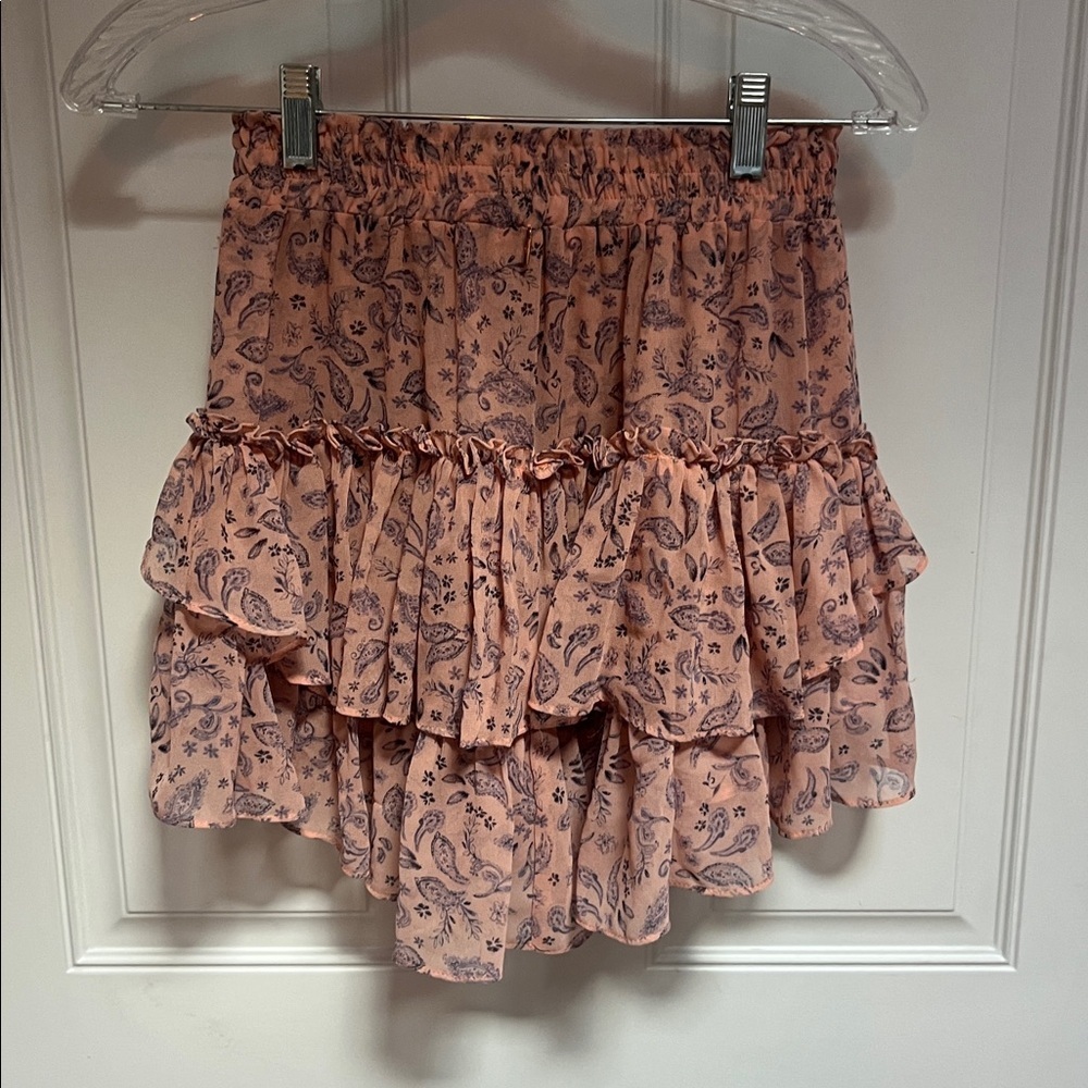 MISA LOS ANGELES nahla skirt in rose paisley‎ size XS pink purple - Picture 7 of 7